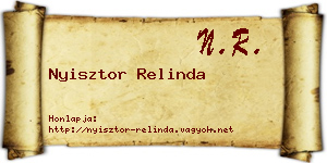 Nyisztor Relinda névjegykártya